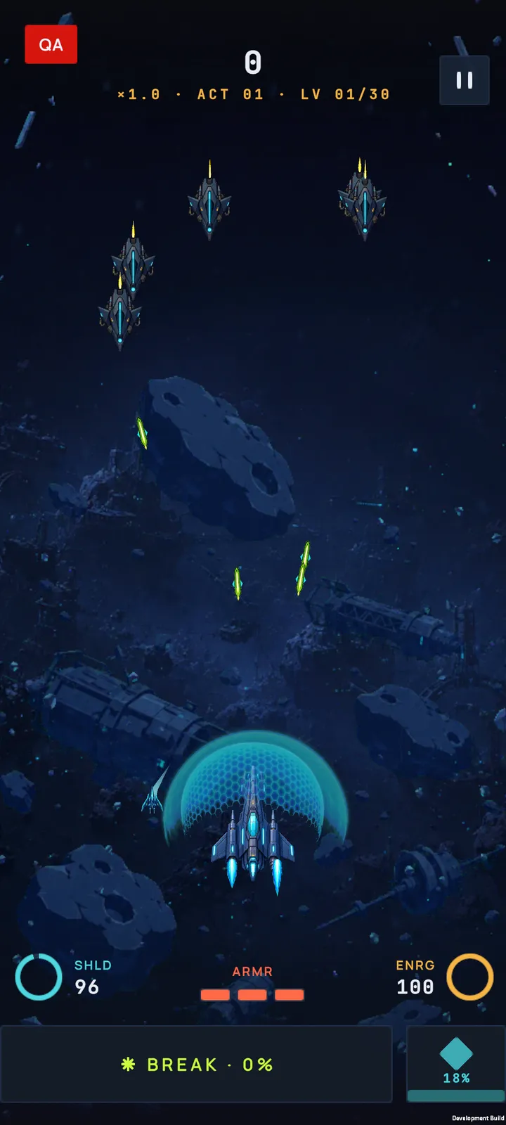 Surge - neon arcade gameplay, pre-alpha capture